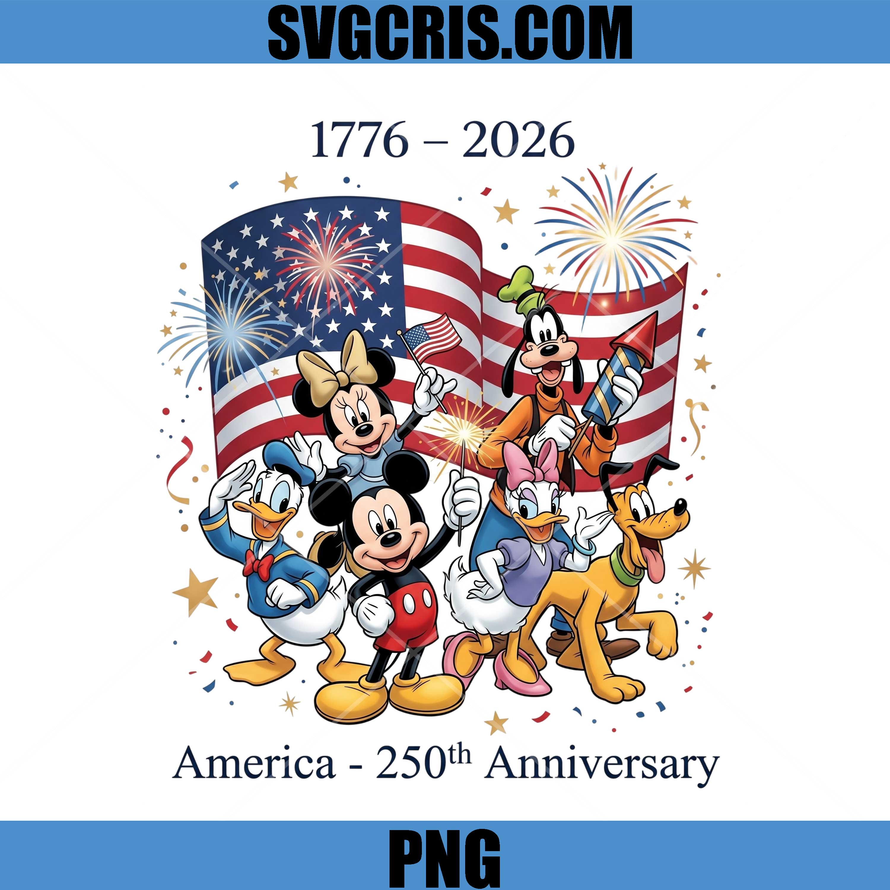 Mickey America 250th Anniversary PNG, Disney Patriotic PNG