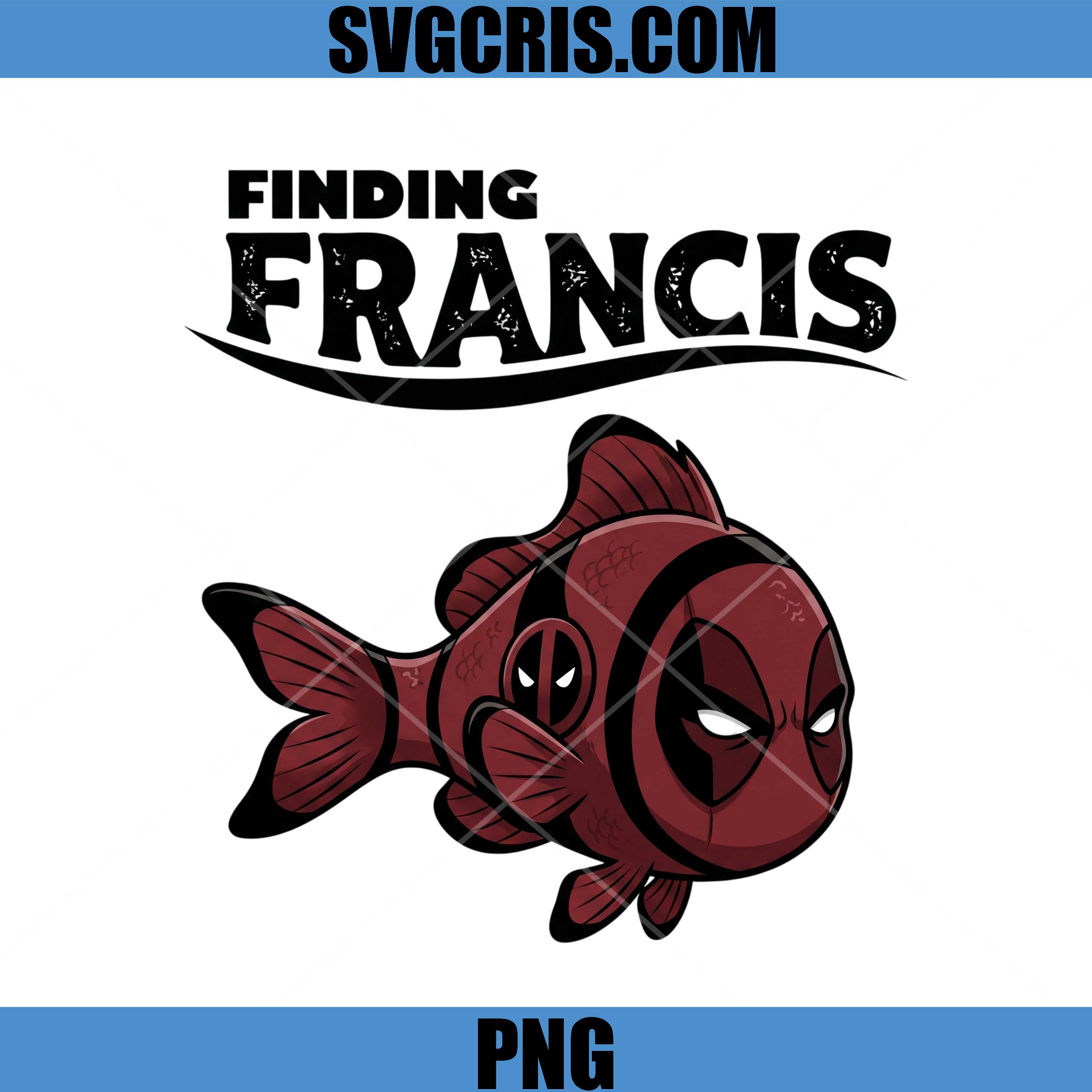 Finding Francis PNG, Deadpool Fish PNG, Deadpool Nemo Style Fish PNG