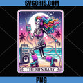 The 80s Baby Skeleton PNG, Retro Roller Skate PNG