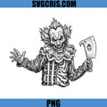 Creepy Killer Clown PNG, Horror Halloween Art PNG