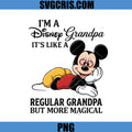 Im A Disney Grandpa PNG, Cute Mickey Grandpa Art PNG