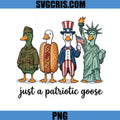 Just A Patriotic Goose PNG, Funny Fourth Of July Goose PNG