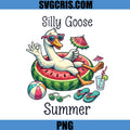 Silly Goose Summer Vacation Vibes PNG, Funny Goose Beach Chill PNG