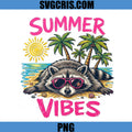 Summer Vibes Raccoon Beach PNG, Cute Tropical Animal PNG