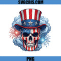 Patriotic Skull Uncle Sam PNG, American Flag Skull Art PNG