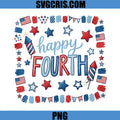 Happy Fourth Patriotic PNG, Fourth Of July Fireworks PNG