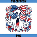 American Flag Ghost PNG, Cute Patriotic Halloween PNG