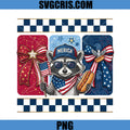 Patriotic Raccoon America PNG, USA Flag Hot Dog Celebration PNG