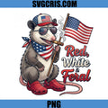 Red White And Feral PNG, Patriotic Opossum USA Flag PNG