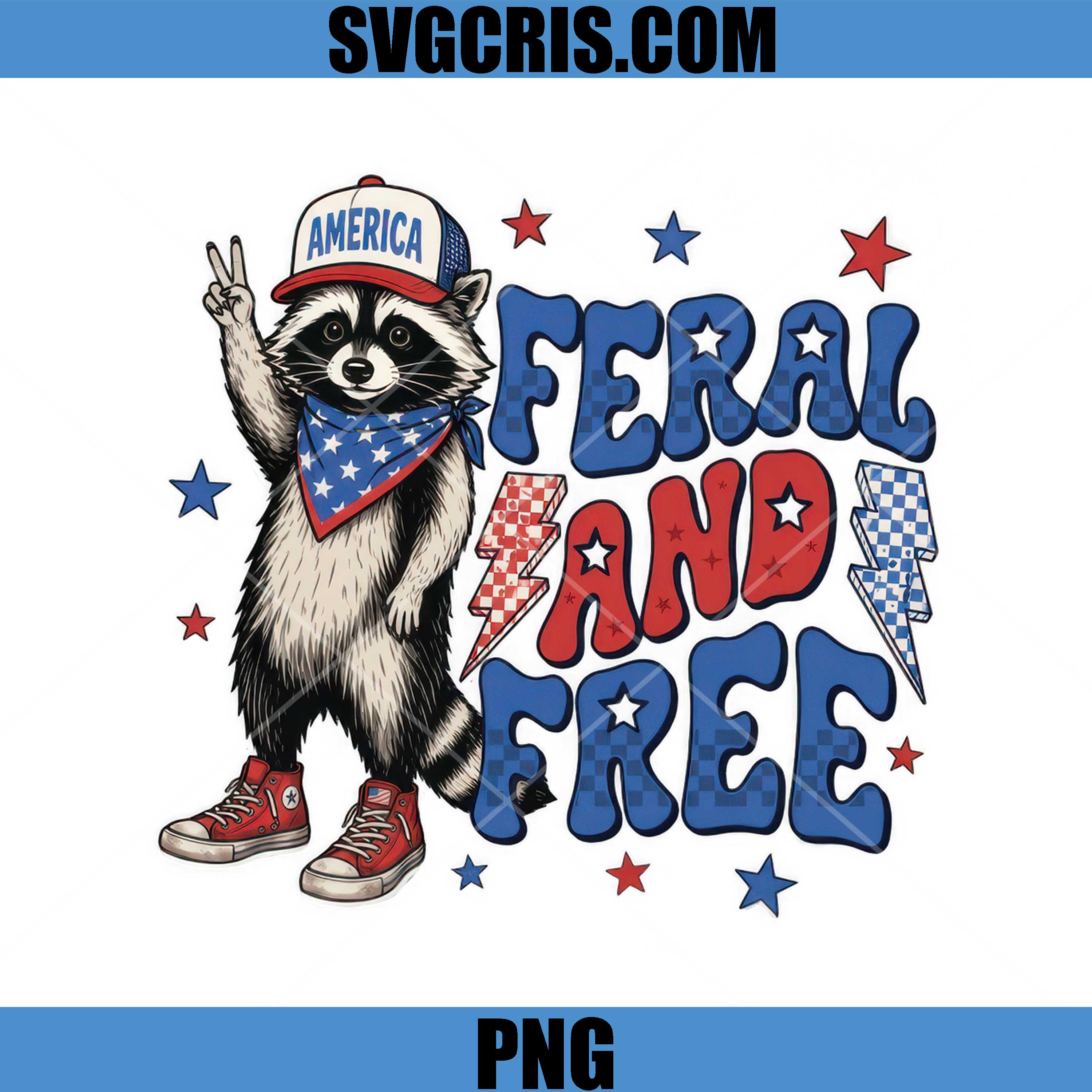 Funny Patriotic Opossum PNG, Red White And Feral PNG