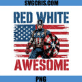 Red White Awesome PNG, Captain America PNG, USA Flag Hero PNG