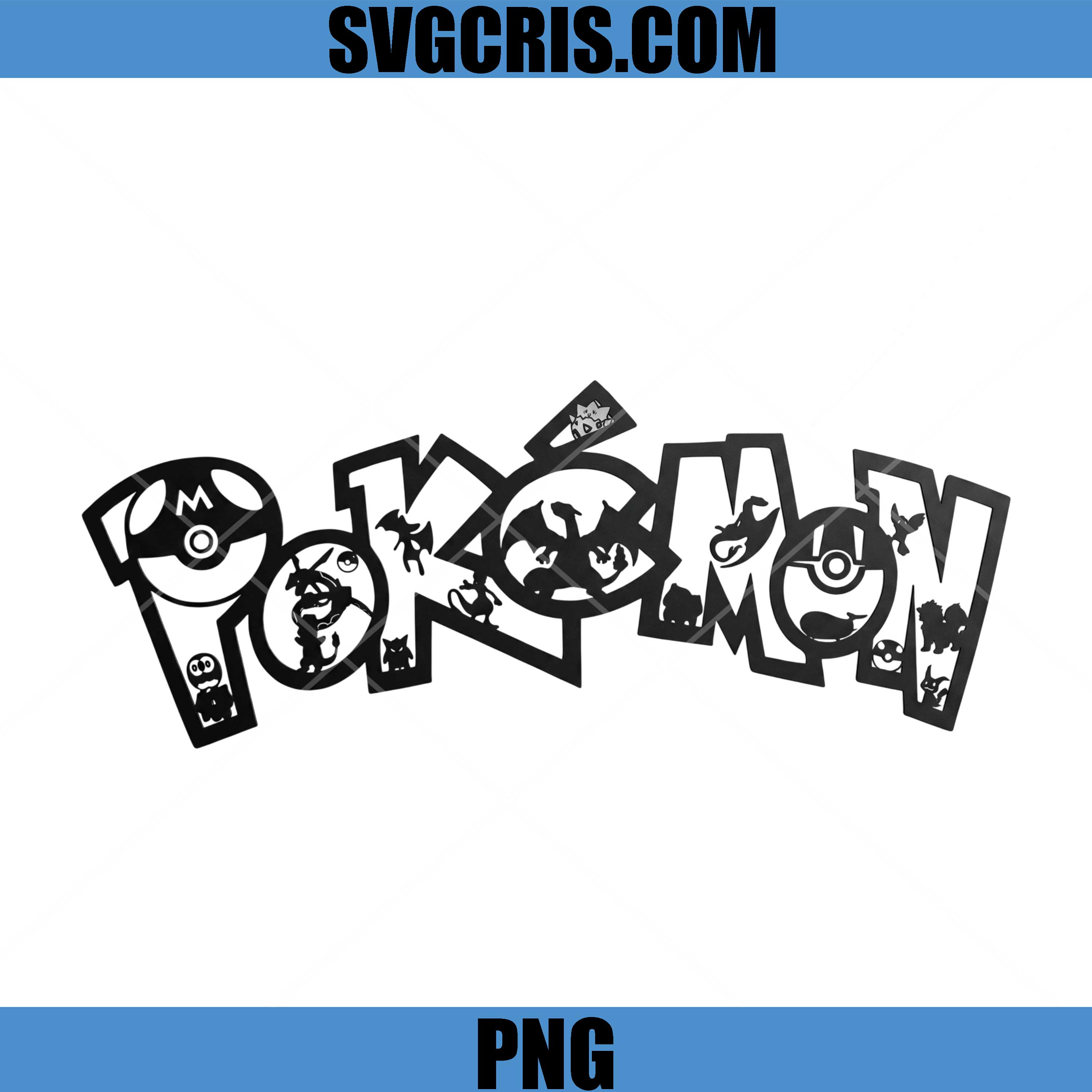 Pokemon Silhouette Characters PNG, Anime Creature Logo PNG