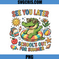 See You Later School PNG, Crocodile Summer Vacation PNG
