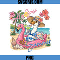 Silly Goose Summer Flamingo Float PNG, Cute Beach Goose Vacation PNG