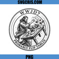WWJD Probably Flip Tables PNG, Jesus Flipping Table PNG