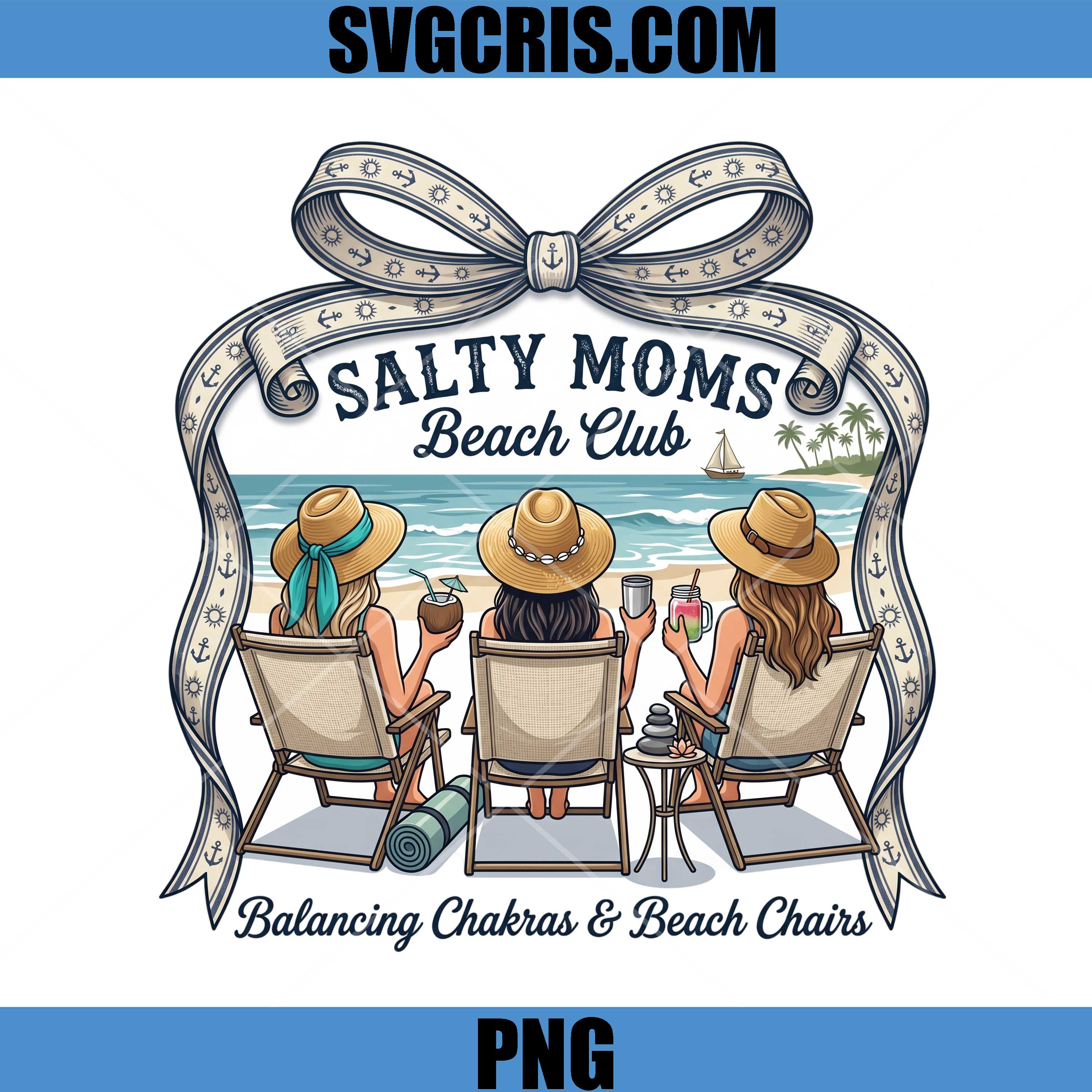 Salty Moms Beach Club PNG, Salty Moms Summer PNG