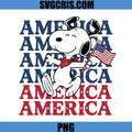 Snoopy American Pride PNG, Patriotic Snoopy USA Flag PNG