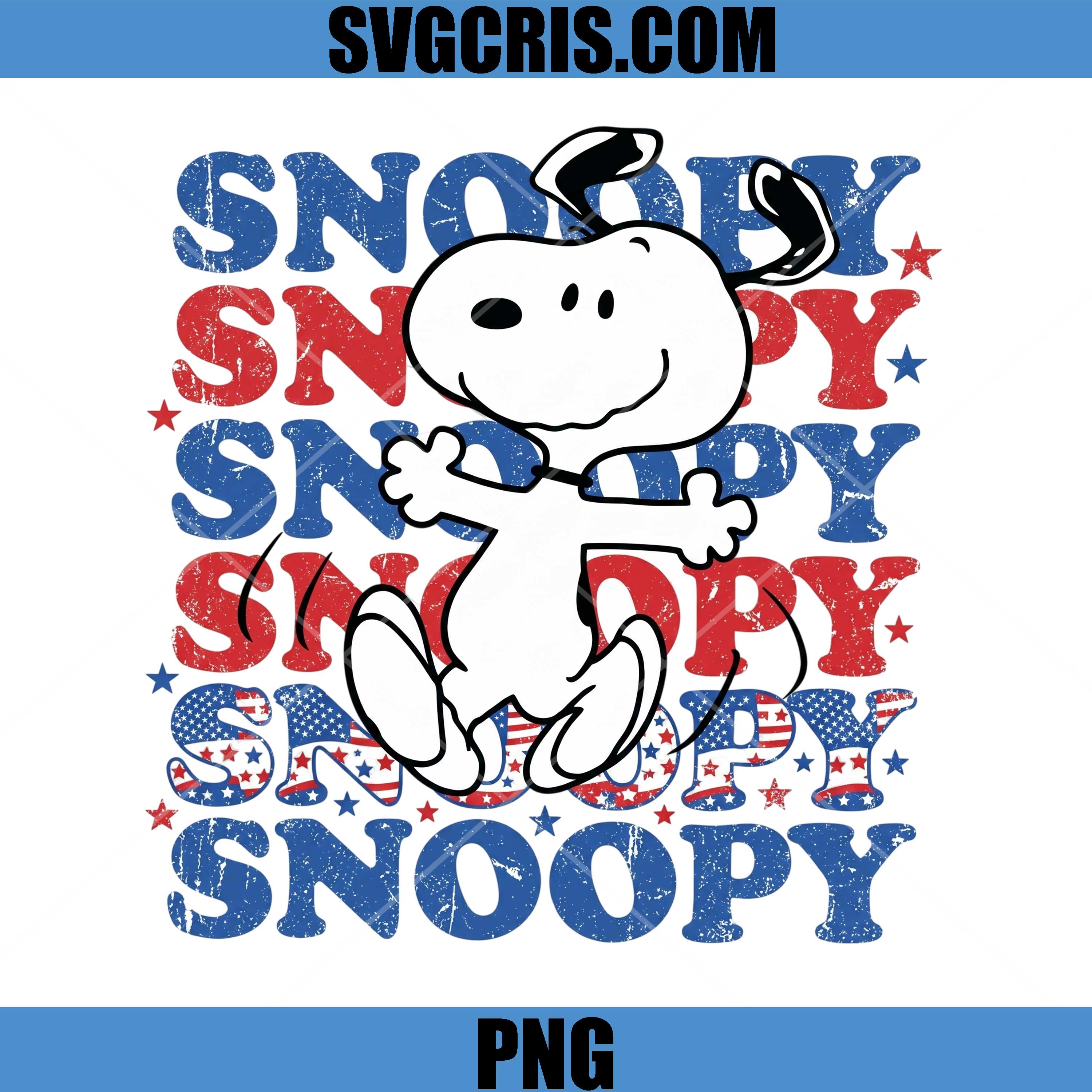 Snoopy Patriotic Vintage PNG, Fourth Of July Snoopy PNG