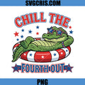 Chill The Fourth Out Alligator PNG, Funny Fourth Of July Gator PNG