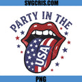 Party In The USA PNG, Patriotic Lips Design PNG