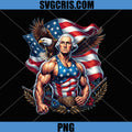 George Washington Muscle PNG, Patriotic Eagle Flag PNG