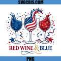Red Wine And Blue PNG, Patriotic Fourth Of July Wine PNG