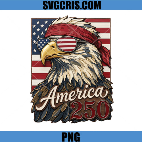 America 250 Eagle Bandana PNG, Patriotic USA Flag PNG