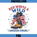 Red White And Wild PNG, American Cowgirl Boots PNG