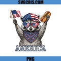 Patriotic Raccoon America PNG, America Hotdog Raccoon PNG