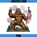 Patriotic Bigfoot USA Flag PNG, Sasquatch Fourth Of July PNG