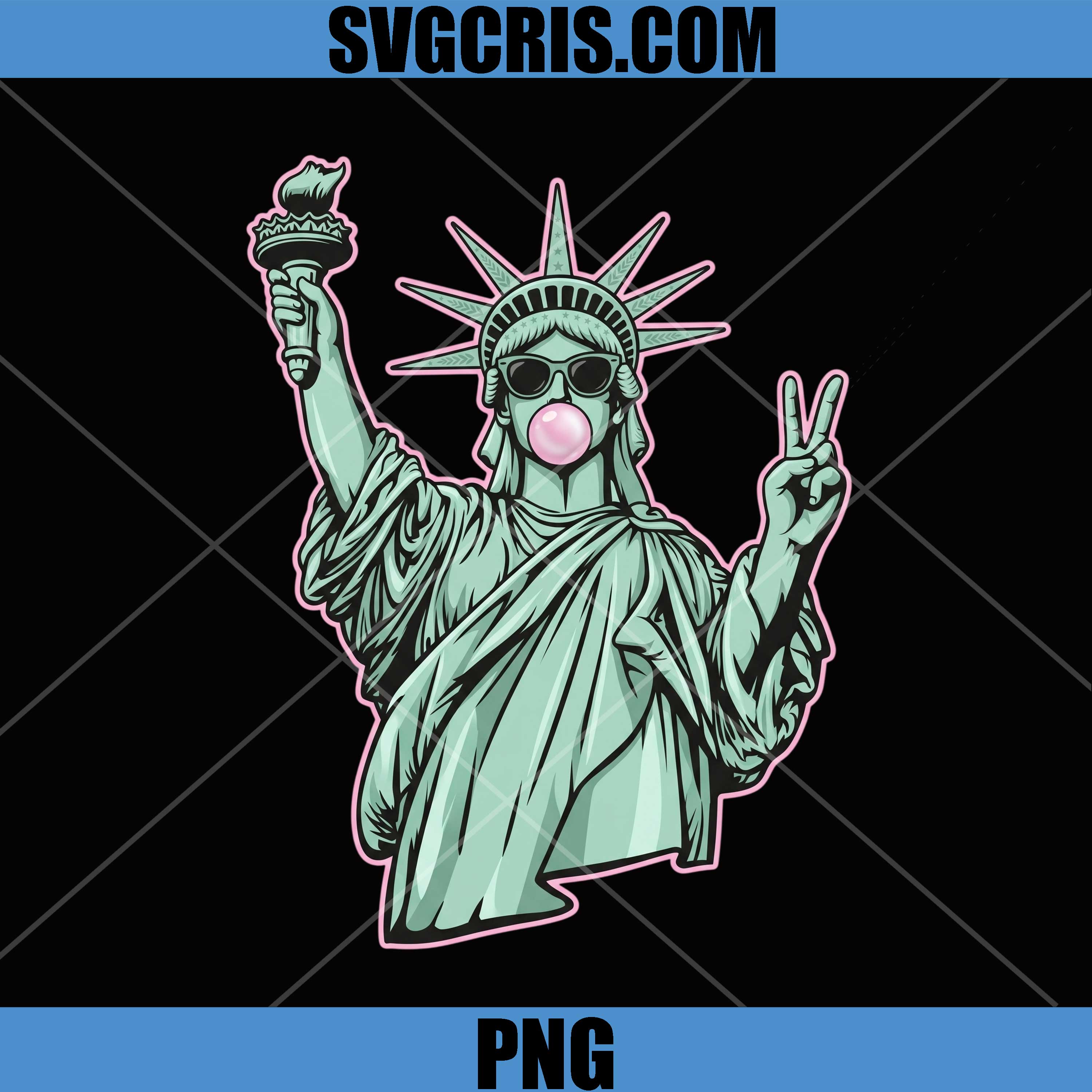 Statue Of Liberty Bubble Gum PNG, Cool Liberty Sunglasses PNG