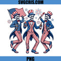 Patriotic Dancing 4th July Skeletons PNG, Uncle Sam Party Skeleton PNG