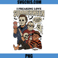 I Freaking Love Summerween PNG, Horror Icons Ice Cream PNG