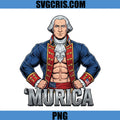 George Washington Murica Patriot PNG, Funny Fourth Of July PNG