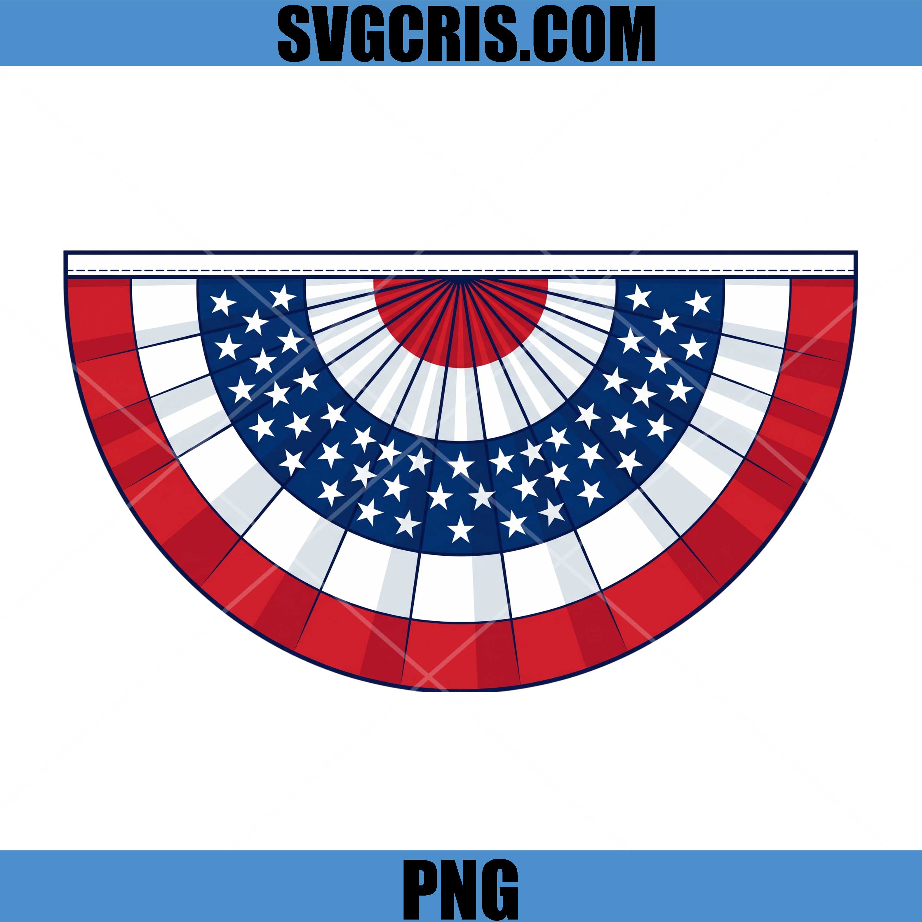 American Flag Bunting PNG, Independence Day Banner PNG