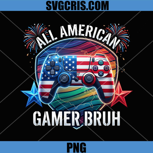 All American Gamer Bruh PNG, Patriotic Gaming Controller PNG
