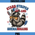 Stars Stripes And Shenanigans PNG, Funny America Raccoon PNG