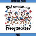 Did Someone Say Firequacker Duck PNG, Patriotic Duck Squad PNG