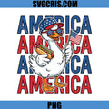 Patriotic Duck With Flag PNG, America Freedom Duck PNG