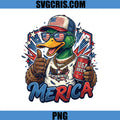 Merica Patriotic Duck PNG, USA Brew Freedom Duck PNG