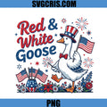 Red White Goose PNG, Patriotic Goose Fourth Of July PNG