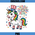 Patriotic Rainbow Unicorn PNG, Fourth Of July Unicorn PNG
