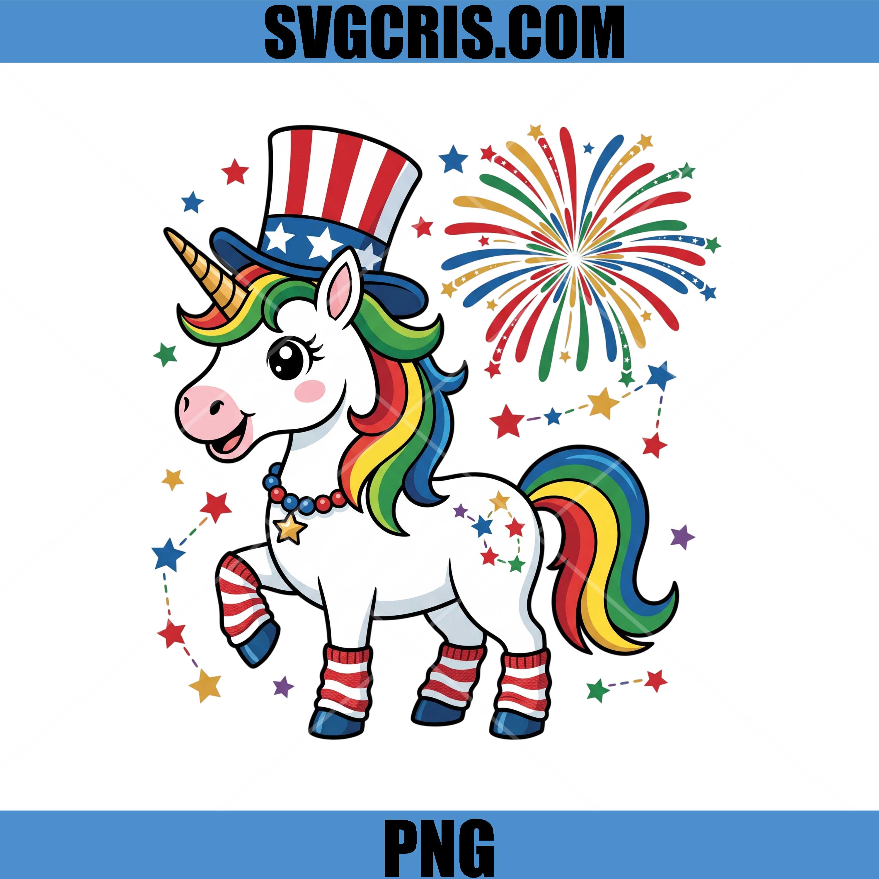 Patriotic Rainbow Unicorn PNG, Fourth Of July Unicorn PNG