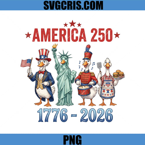 America 250 Patriotic Goose PNG, 1776 To 2026 Anniversary PNG