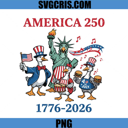 America 250 Anniversary Celebration PNG, Patriotic Geese 1776 2026 PNG