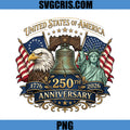 USA 250th Anniversary PNG, American Eagle Liberty Bell PNG