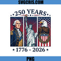 USA 250 Years Celebration PNG, George Washington Liberty PNG