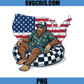 Bigfoot USA Map PNG, Patriotic Sasquatch Summer PNG