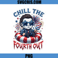 Chill The Fourth Out Horror PNG, Horror Patriotic Character PNG