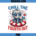 Chill The Fourth Out Design PNG, Patriotic Hockey Mask Cartoon PNG